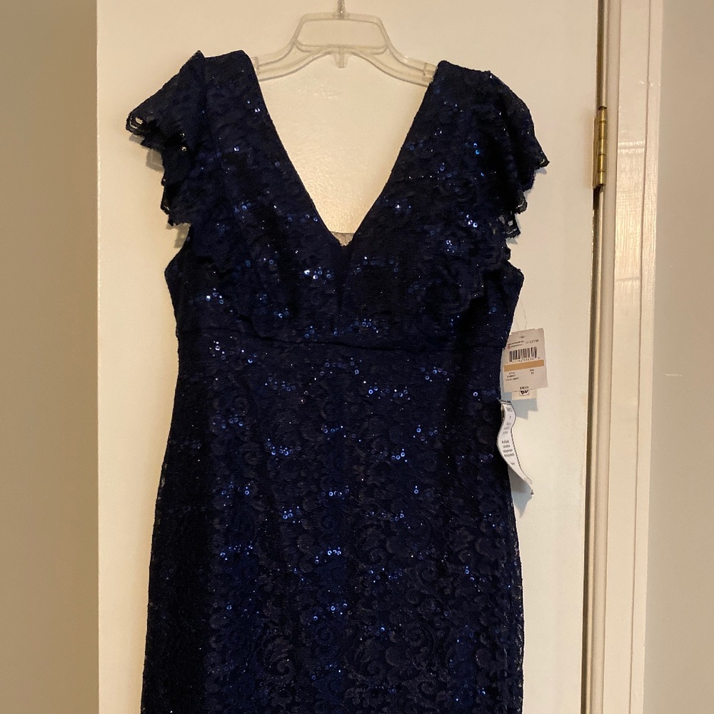 Navy blue sequined dress